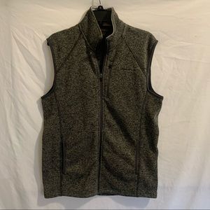 Eddie Bauer Gray Full-Zip Sweater Fleece Vest - Like New - M